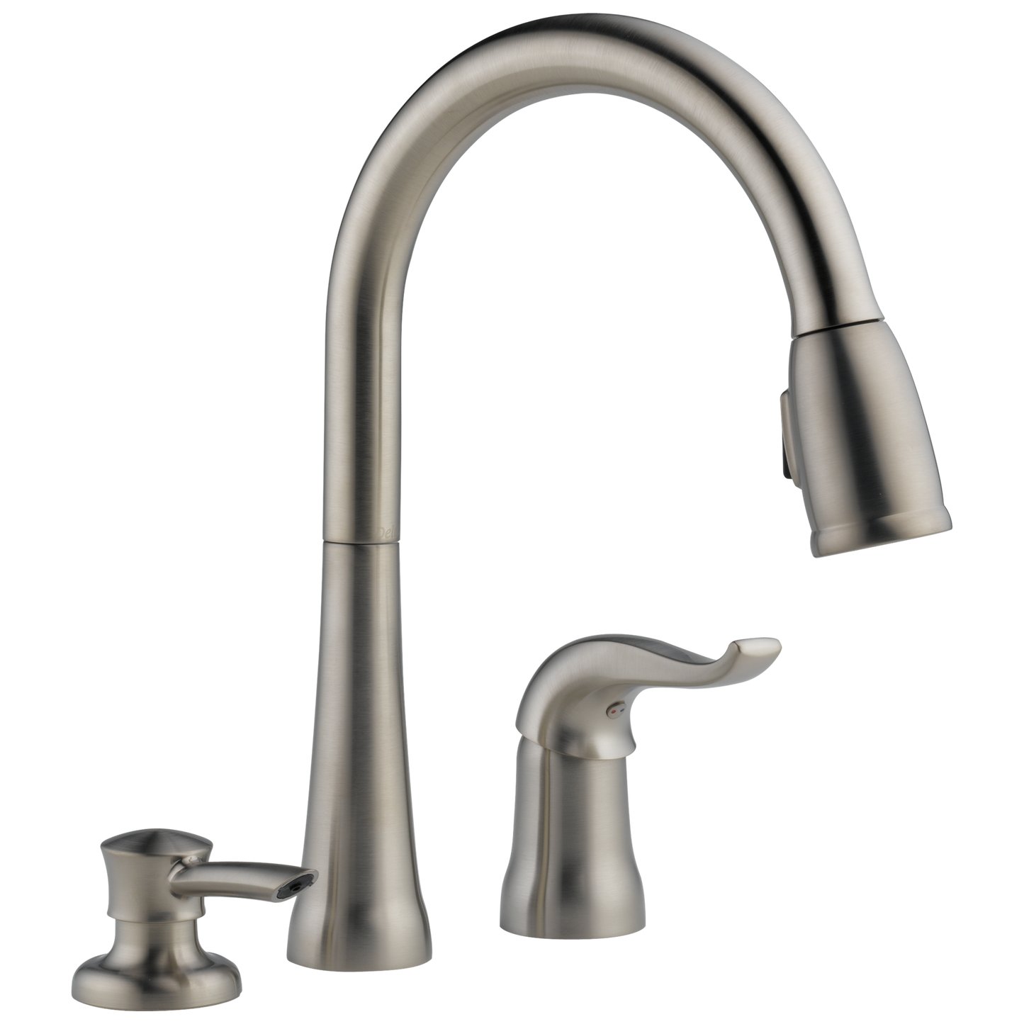 Delta Kate 16970 Single Handle Pull-Down Kitchen Faucet with Soap Dispenser