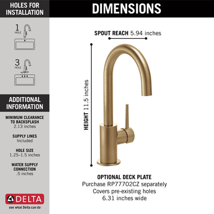 Delta Trinsic 1959LF True Bar Limited Swivel