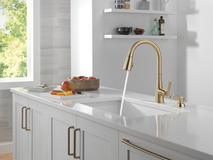 Delta Boyd 19893Z Single Handle Pull-Down Kitchen Faucet with Soap Dispenser and ShieldSpray Technology