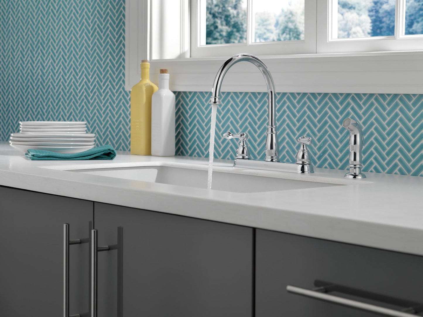 Delta Windemere 21996LF Two Handle Kitchen Faucet