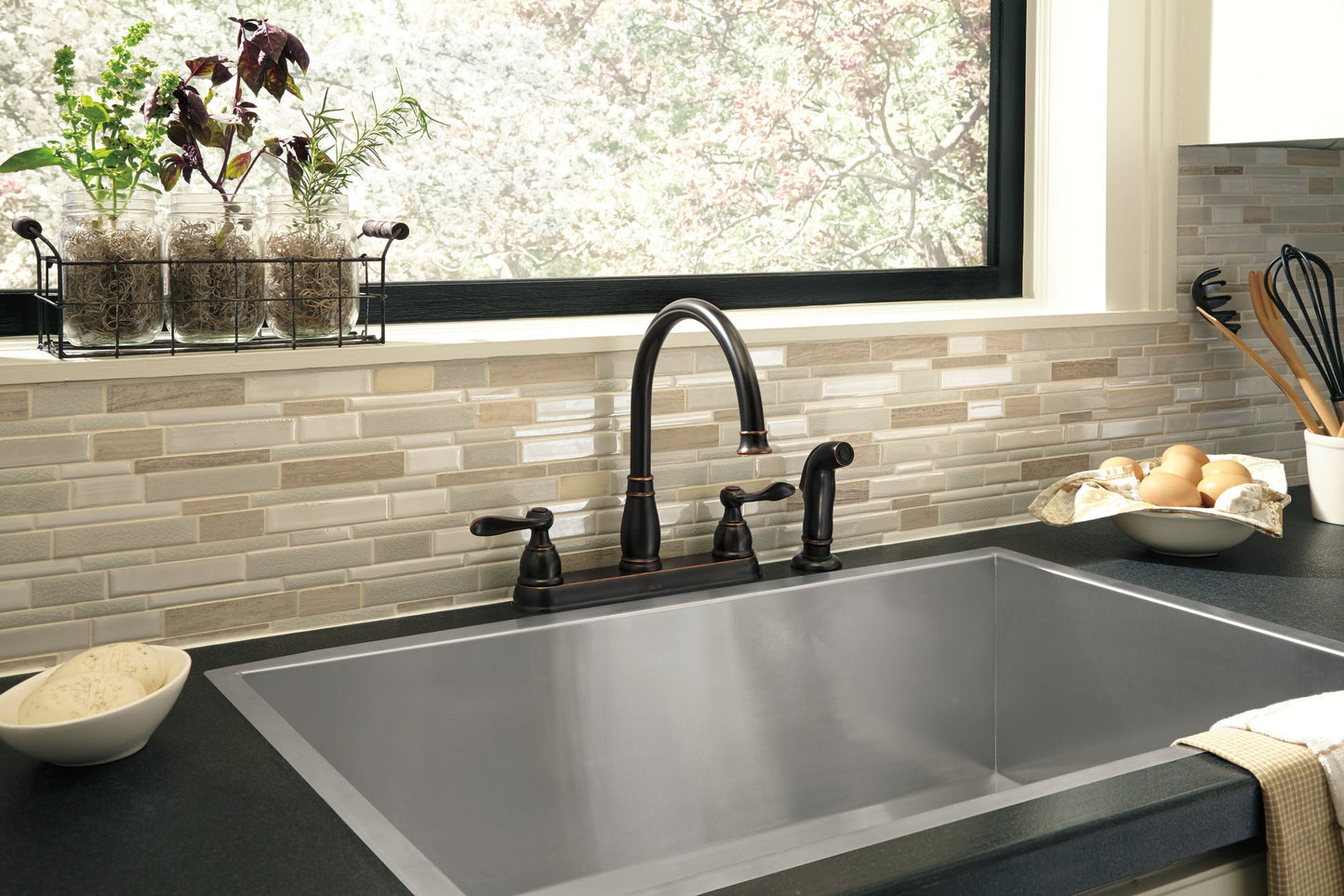 Delta Windemere 21996LF Two Handle Kitchen Faucet