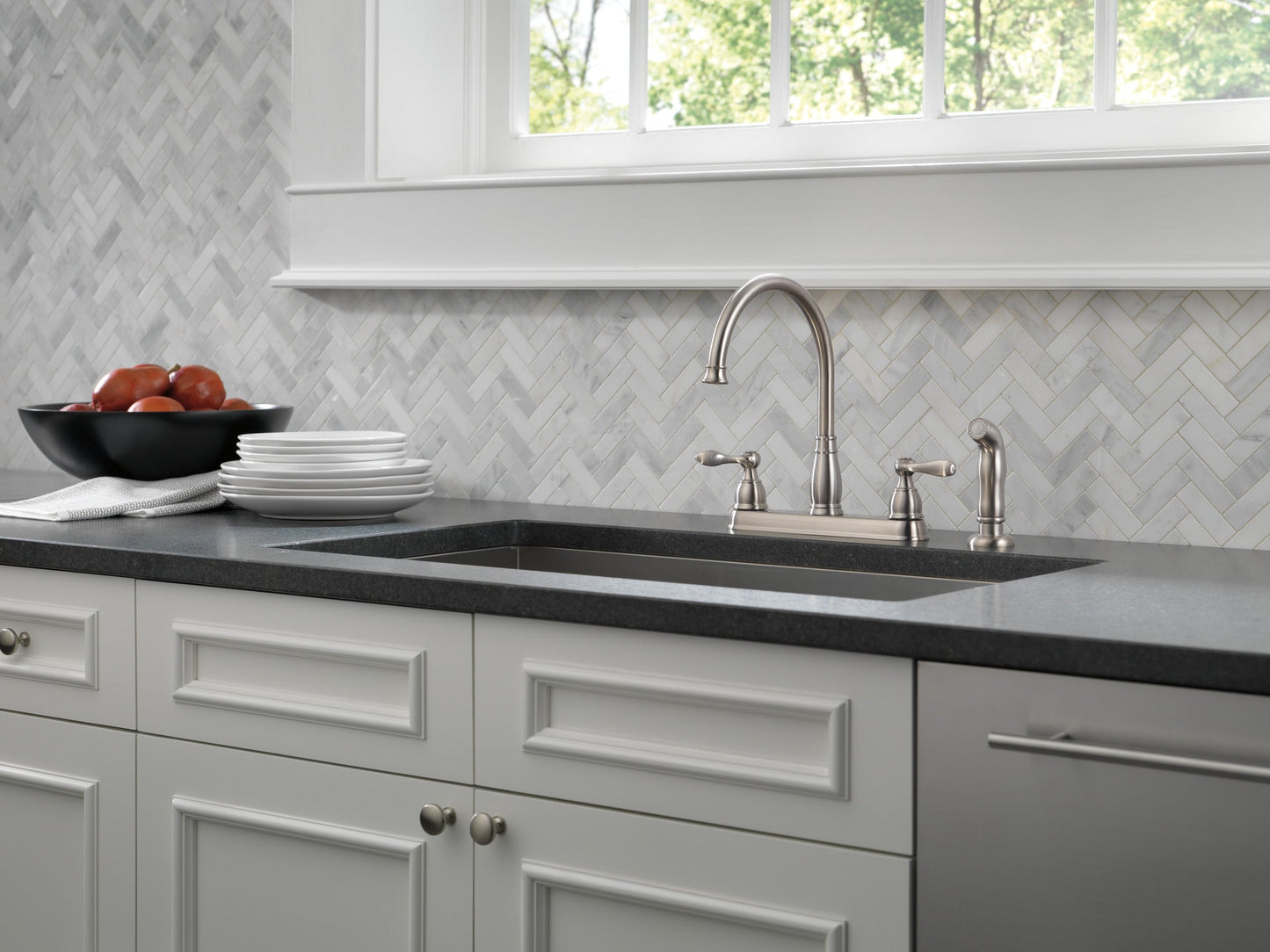 Delta Windemere 21996LF Two Handle Kitchen Faucet