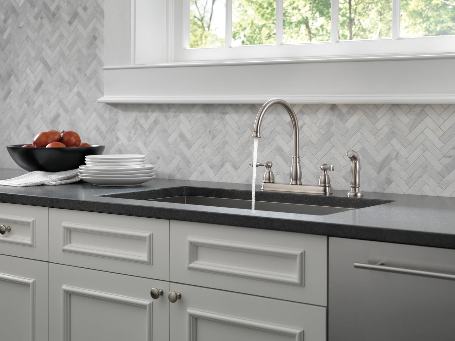 Delta Windemere 21996LF Two Handle Kitchen Faucet