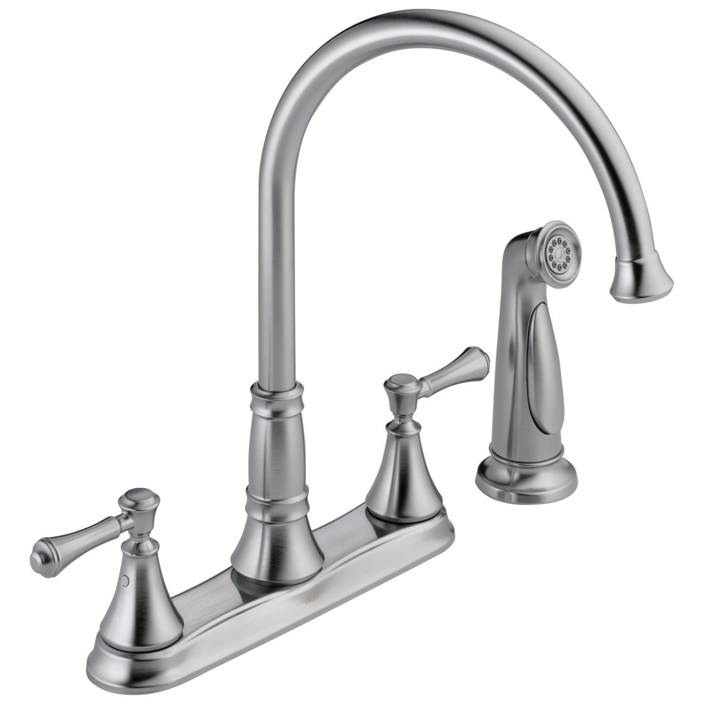 Delta Cassidy 2497LF Two Handle Kitchen Faucet with Spray