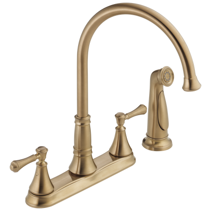 Delta Cassidy 2497LF Two Handle Kitchen Faucet with Spray