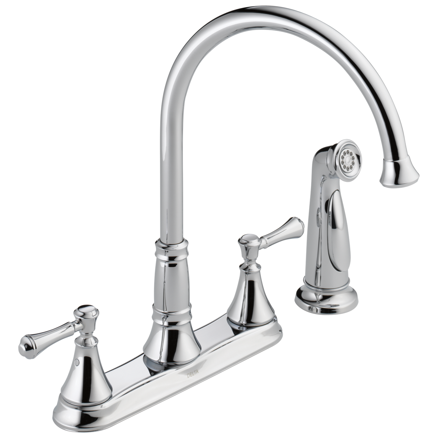 Delta Cassidy 2497LF Two Handle Kitchen Faucet with Spray