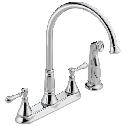 Delta Cassidy 2497LF Two Handle Kitchen Faucet with Spray