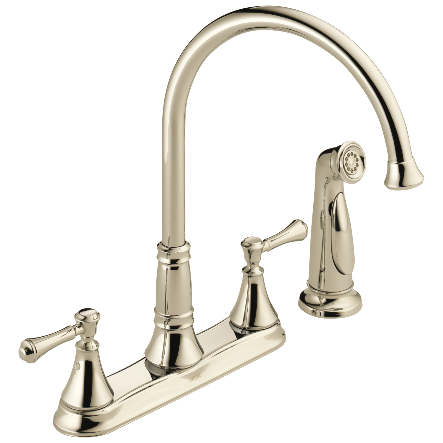 Delta Cassidy 2497LF Two Handle Kitchen Faucet with Spray