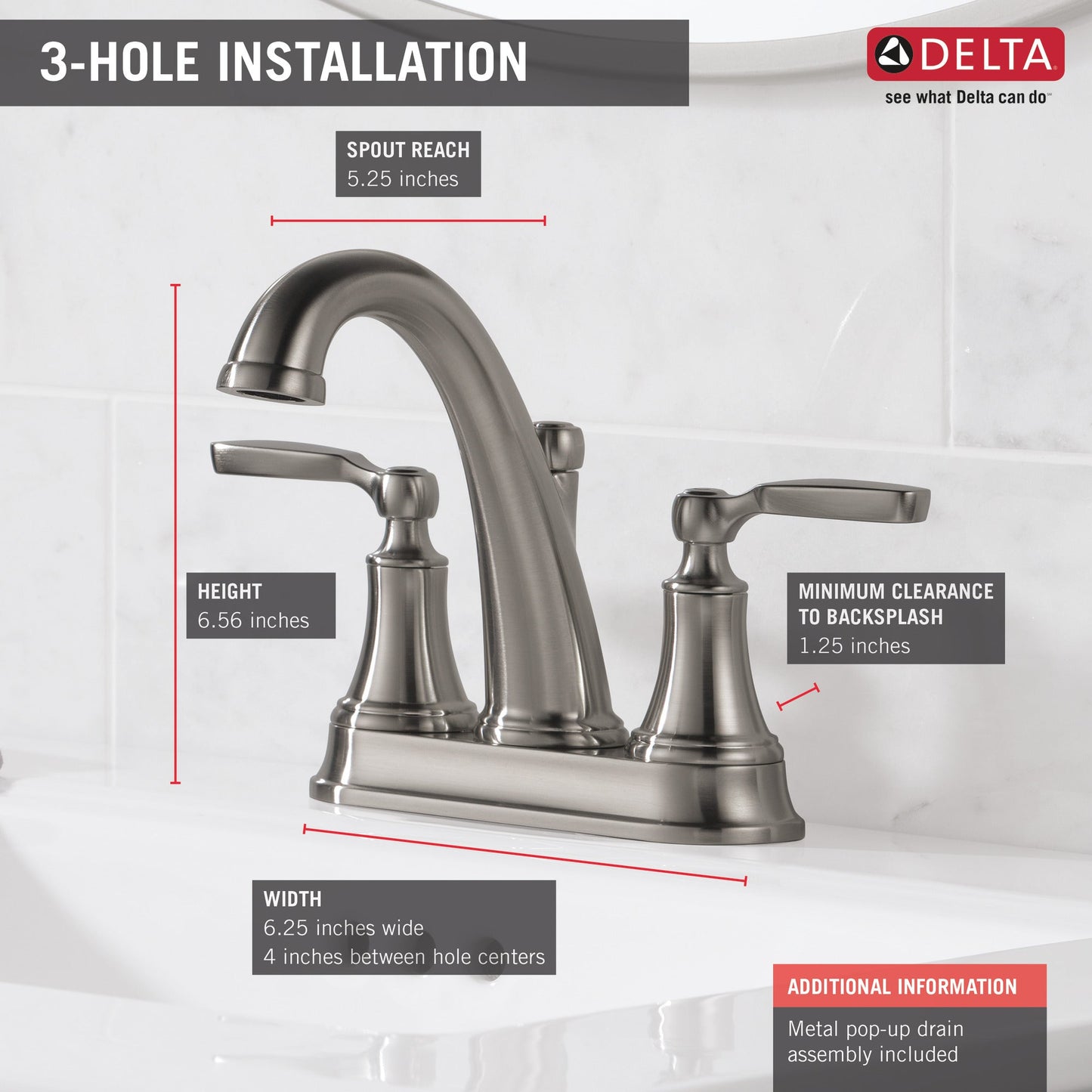 Delta Woodhurst 2532LF Bathroom Faucet