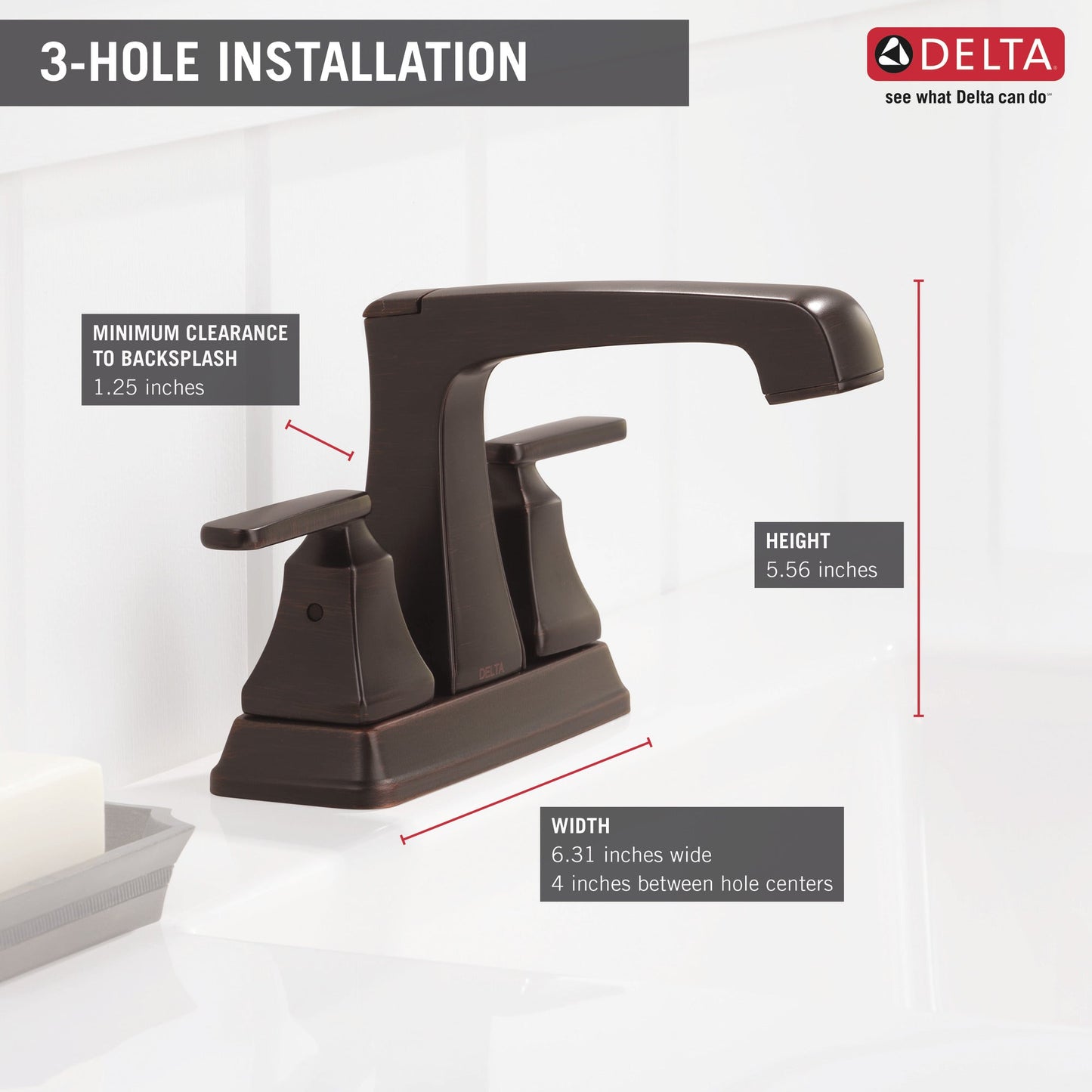 Delta Ashlyn 2564 Two Handle Centerset Bathroom Faucet