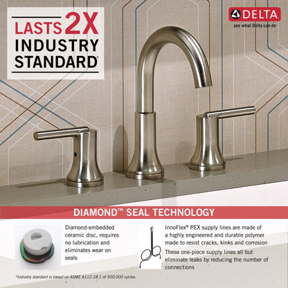 Delta Trinsic 3559 Two Handle Widespread Bathroom Faucet