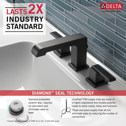 Delta Ara 3567 Two Handle Widespread Bathroom Faucet