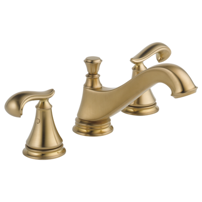 Delta Cassidy 3595LF Two Handle Widespread Bathroom Faucet - Low Arc Spout - Less Handles