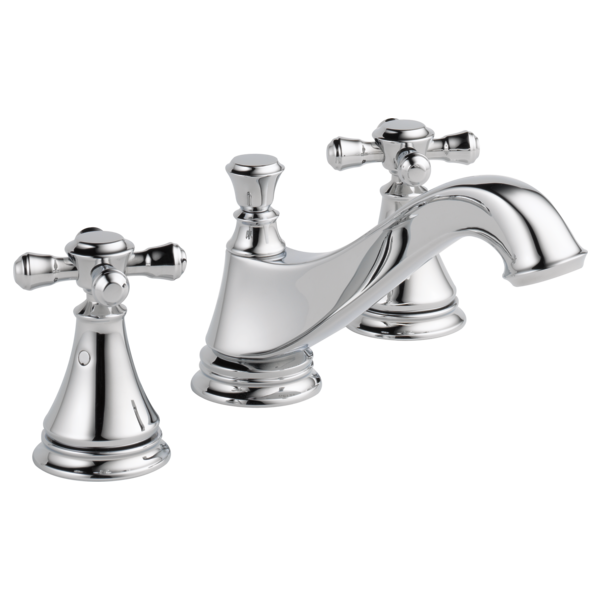 Delta Cassidy 3595LF Two Handle Widespread Bathroom Faucet - Low Arc Spout - Less Handles