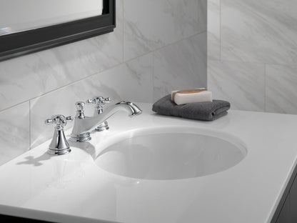 Delta Cassidy 3595LF Two Handle Widespread Bathroom Faucet - Low Arc Spout - Less Handles