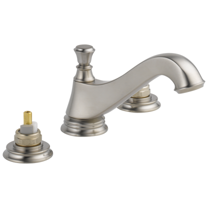 Delta Cassidy 3595LF Two Handle Widespread Bathroom Faucet - Low Arc Spout - Less Handles