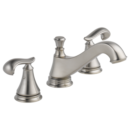 Delta Cassidy 3595LF Two Handle Widespread Bathroom Faucet - Low Arc Spout - Less Handles