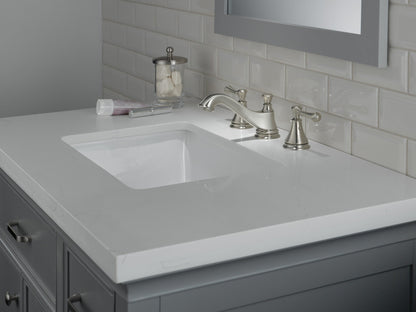 Delta Cassidy 3595LF Two Handle Widespread Bathroom Faucet - Low Arc Spout - Less Handles