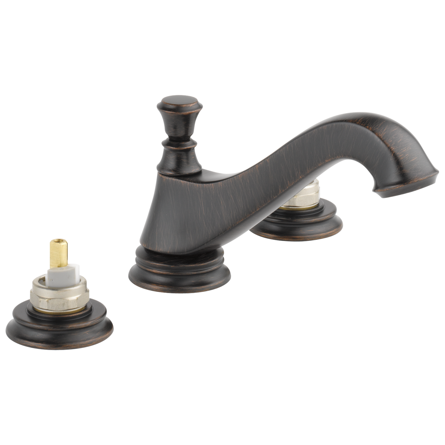 Delta Cassidy 3595LF Two Handle Widespread Bathroom Faucet - Low Arc Spout - Less Handles