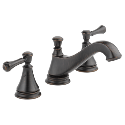 Delta Cassidy 3595LF Two Handle Widespread Bathroom Faucet - Low Arc Spout - Less Handles