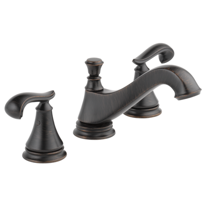 Delta Cassidy 3595LF Two Handle Widespread Bathroom Faucet - Low Arc Spout - Less Handles