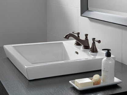 Delta Cassidy 3595LF Two Handle Widespread Bathroom Faucet - Low Arc Spout - Less Handles