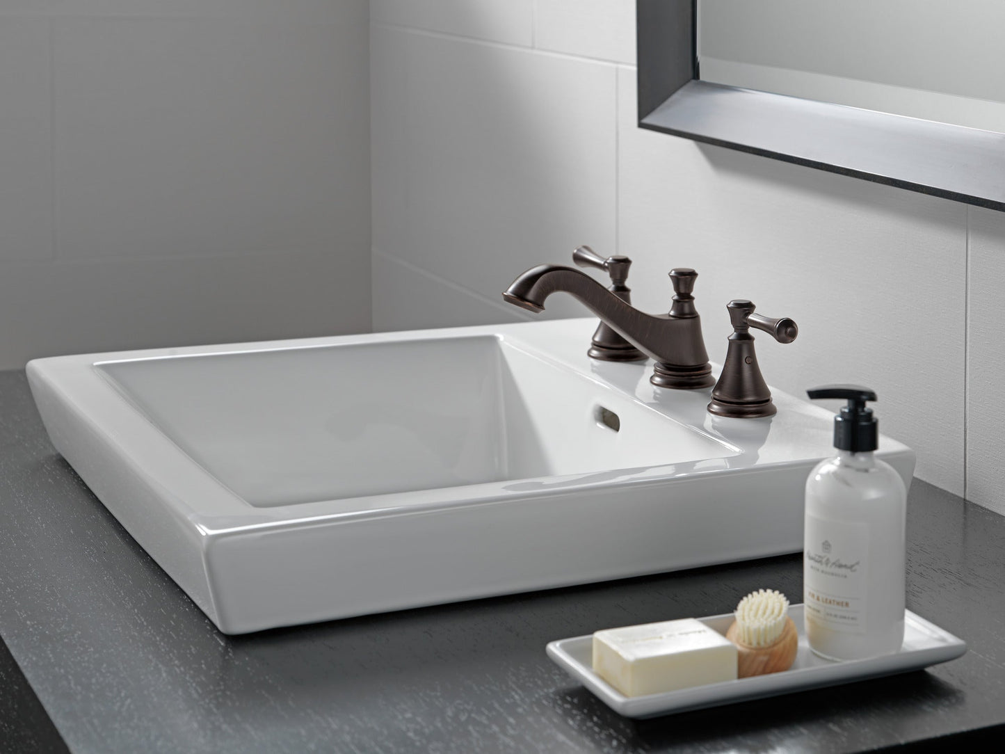 Delta Cassidy 3595LF Two Handle Widespread Bathroom Faucet - Low Arc Spout - Less Handles