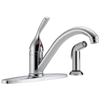 Delta 134 / 100 / 300 / 400 Series 400 Single Handle Kitchen Faucet with Spray