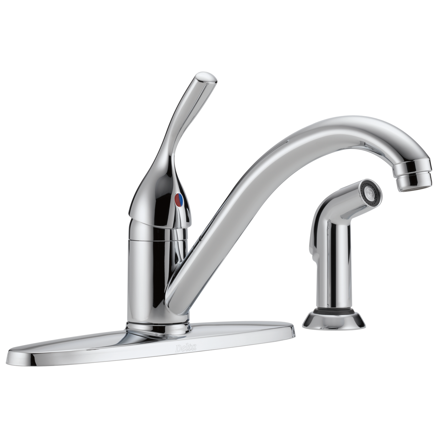 Delta 134 / 100 / 300 / 400 Series 400 Single Handle Kitchen Faucet with Spray