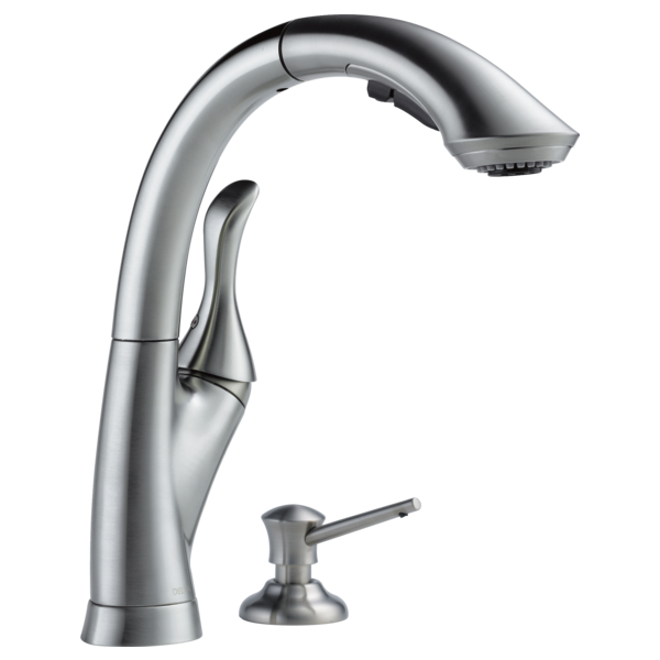 Delta Linden 4153 Single Handle Pull-Out Kitchen Faucet