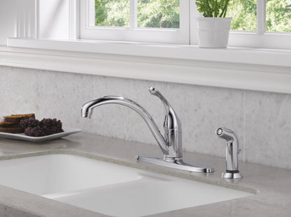 Delta Collins 440 Single Handle Kitchen Faucet with Spray