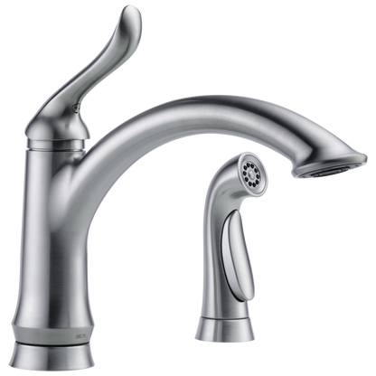 Delta Linden 4453 Single Handle Kitchen Faucet with Spray