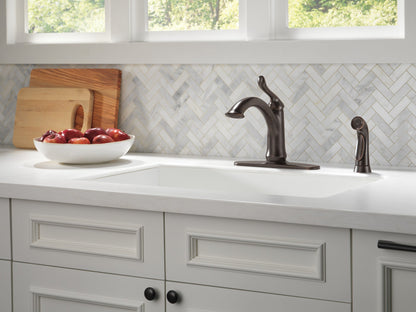 Delta Linden 4453 Single Handle Kitchen Faucet with Spray
