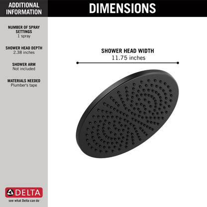 Delta Universal Showering Components 52158 Single-Setting Metal Raincan Shower Head