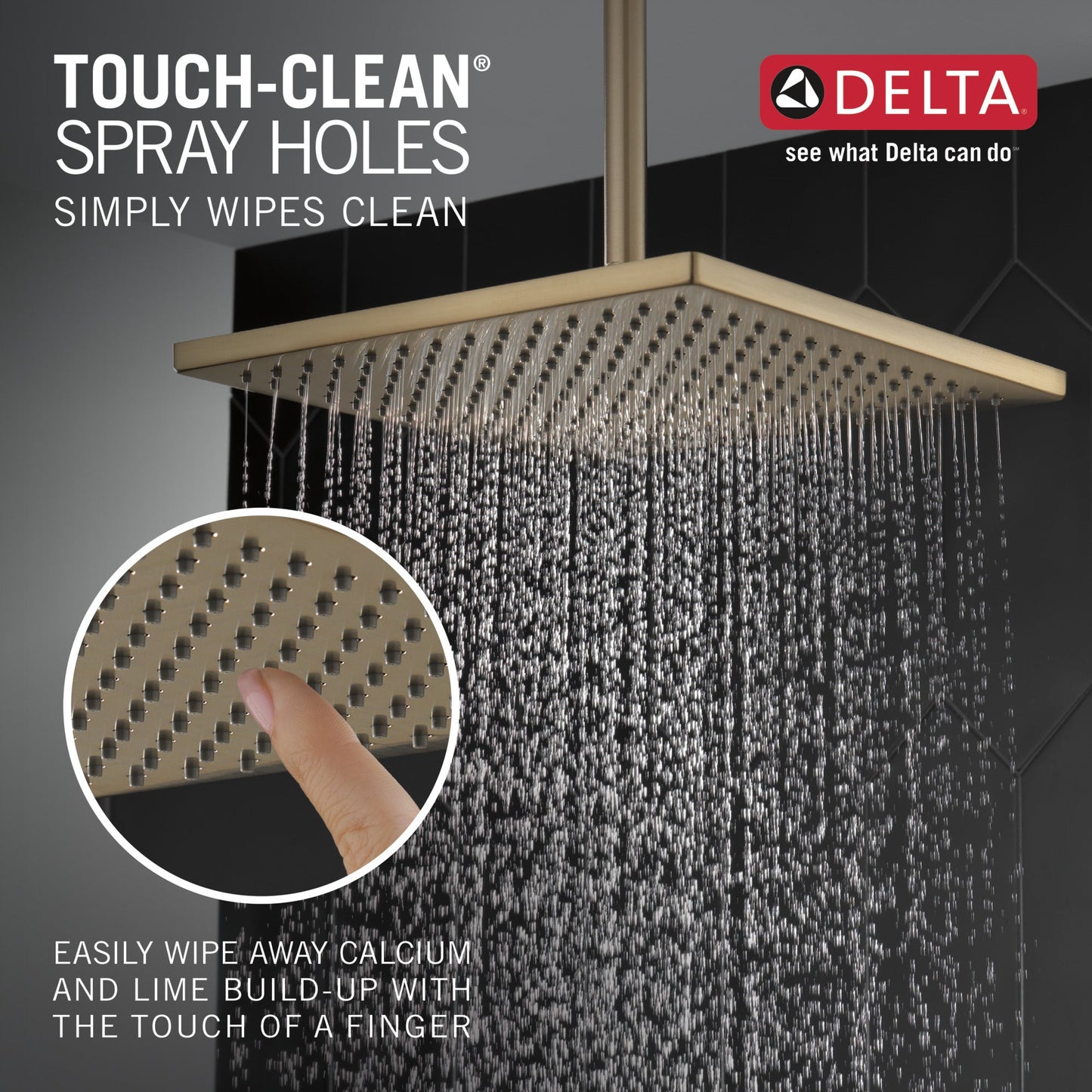 Delta Universal Showering Components 52159 Single-Setting Metal Raincan Shower Head