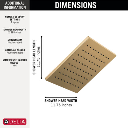 Delta Universal Showering Components 52159 Single-Setting Metal Raincan Shower Head