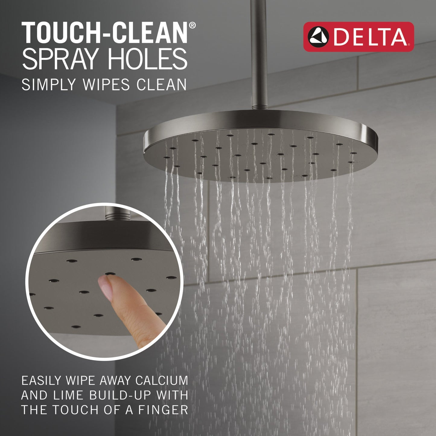 Delta Universal Showering Components 52160 H2Okinetic Single-Setting Shower Head with Ultrasoak