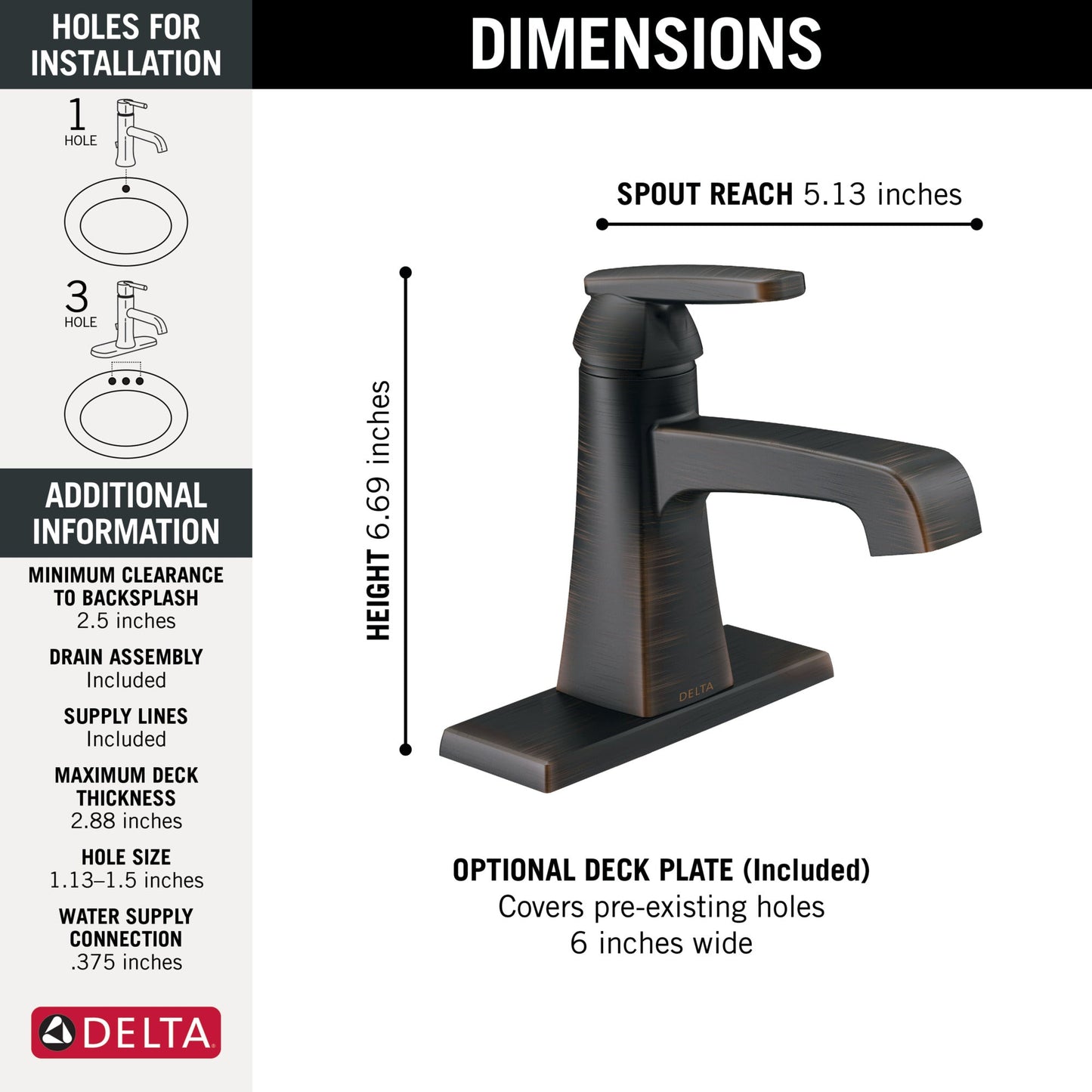 Delta Ashlyn 564 Single Handle Bathroom Faucet