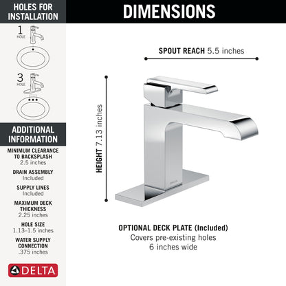 Delta Ara:567LF Single Handle Bathroom Faucet