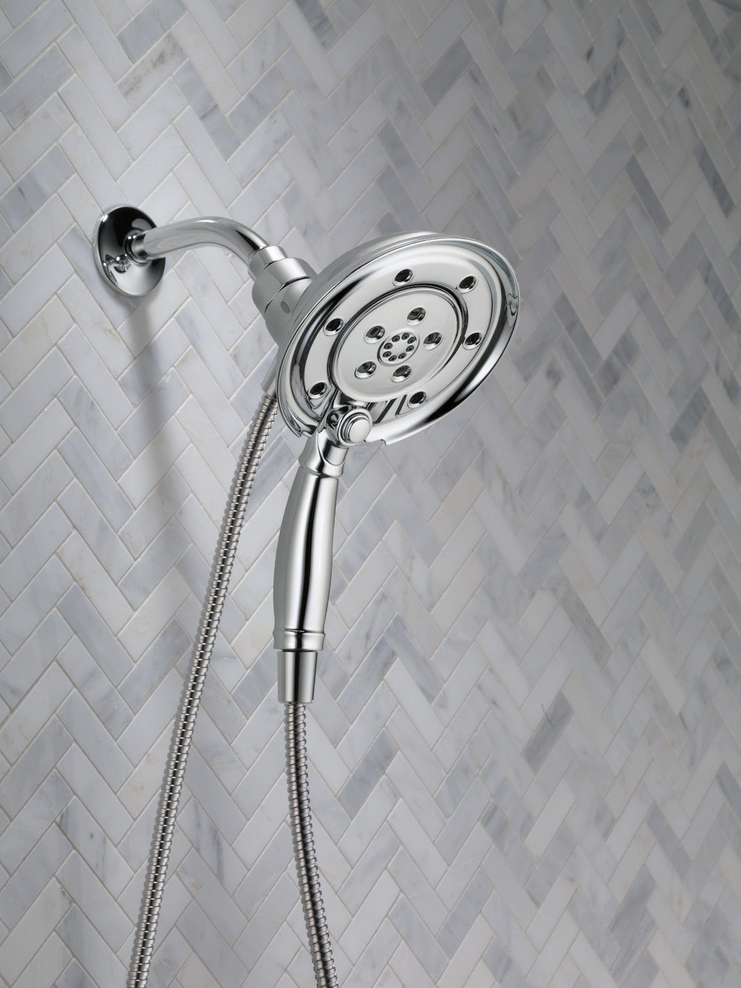Delta Universal Showering Components 58471 H2OKINETIC In2ition 4-Setting Two-in-One Shower