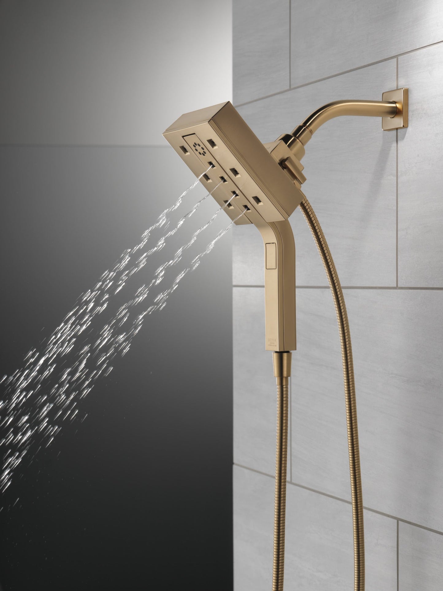 Delta Universal Showering Components 58473 H2OKINETIC In2ition 4-Setting Two-in-One Shower (Recertified)