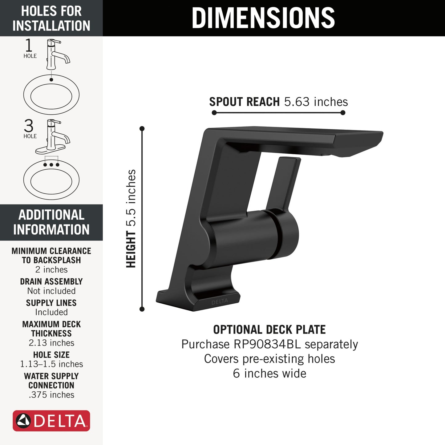 Delta Pivotal:599 Single Handle Bathroom Faucet