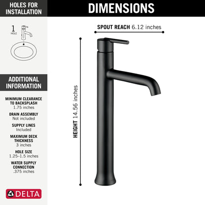 Delta Trinsic 759 Single Handle Vessel Bathroom Faucet