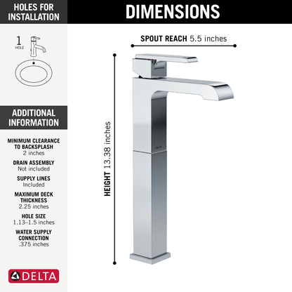 Delta Ara 767LF Single Handle Vessel Bathroom Faucet