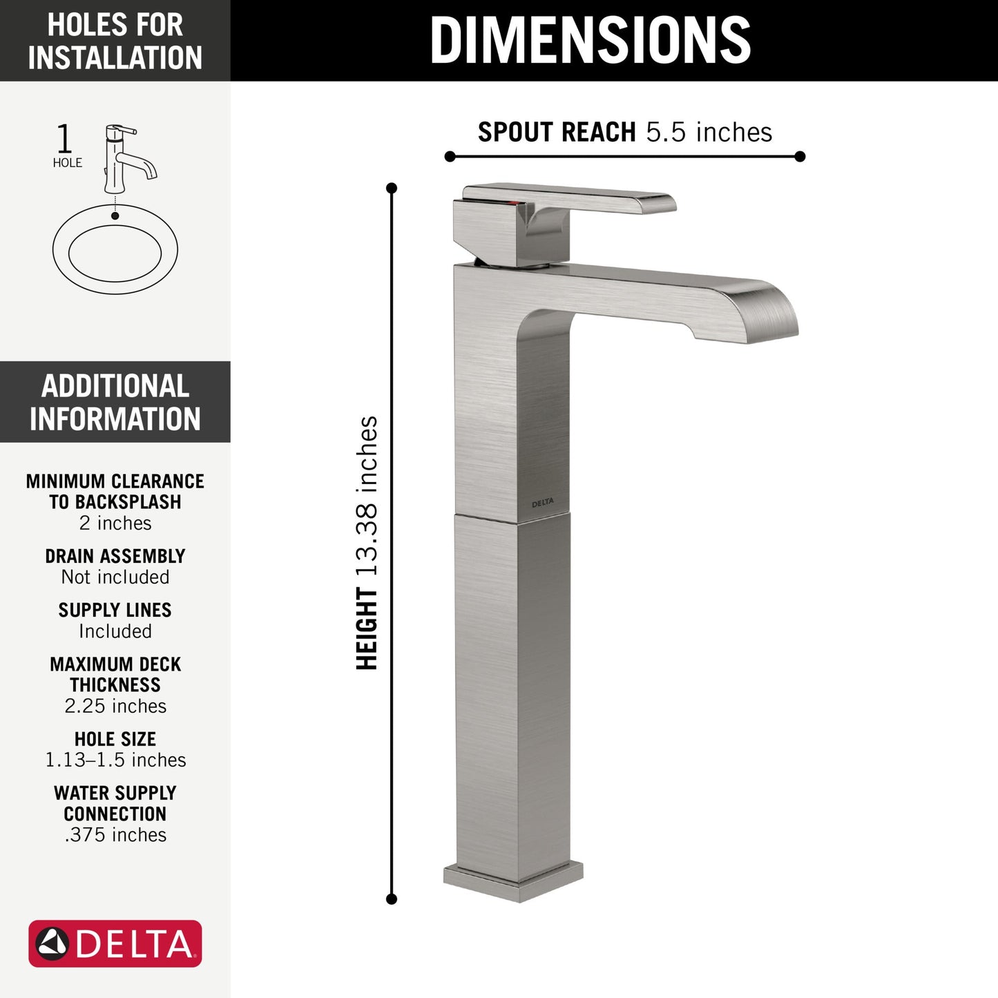 Delta Ara 767LF Single Handle Vessel Bathroom Faucet