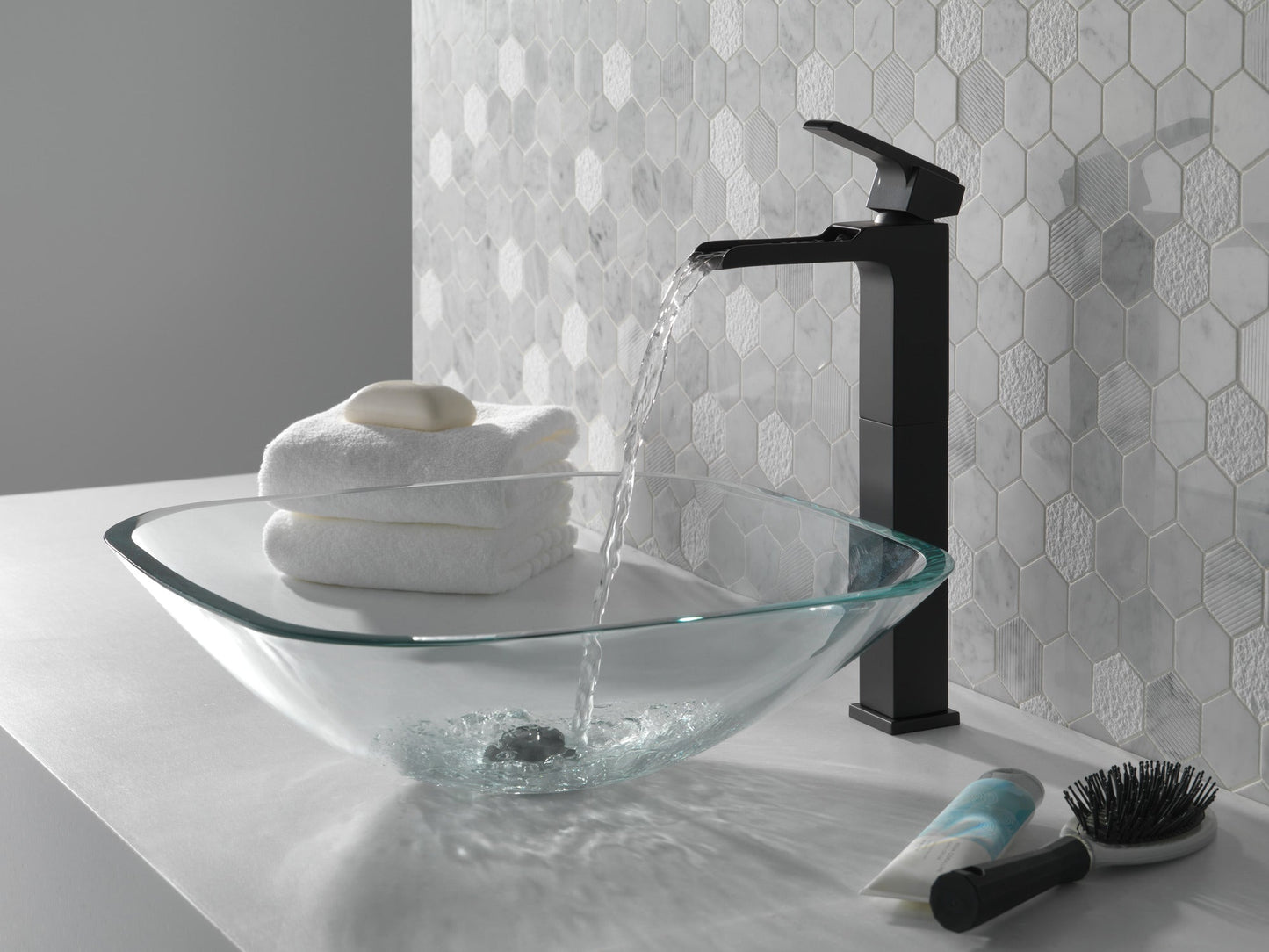 Delta Ara 768LF Single Handle Vessel Channel Bathroom Faucet