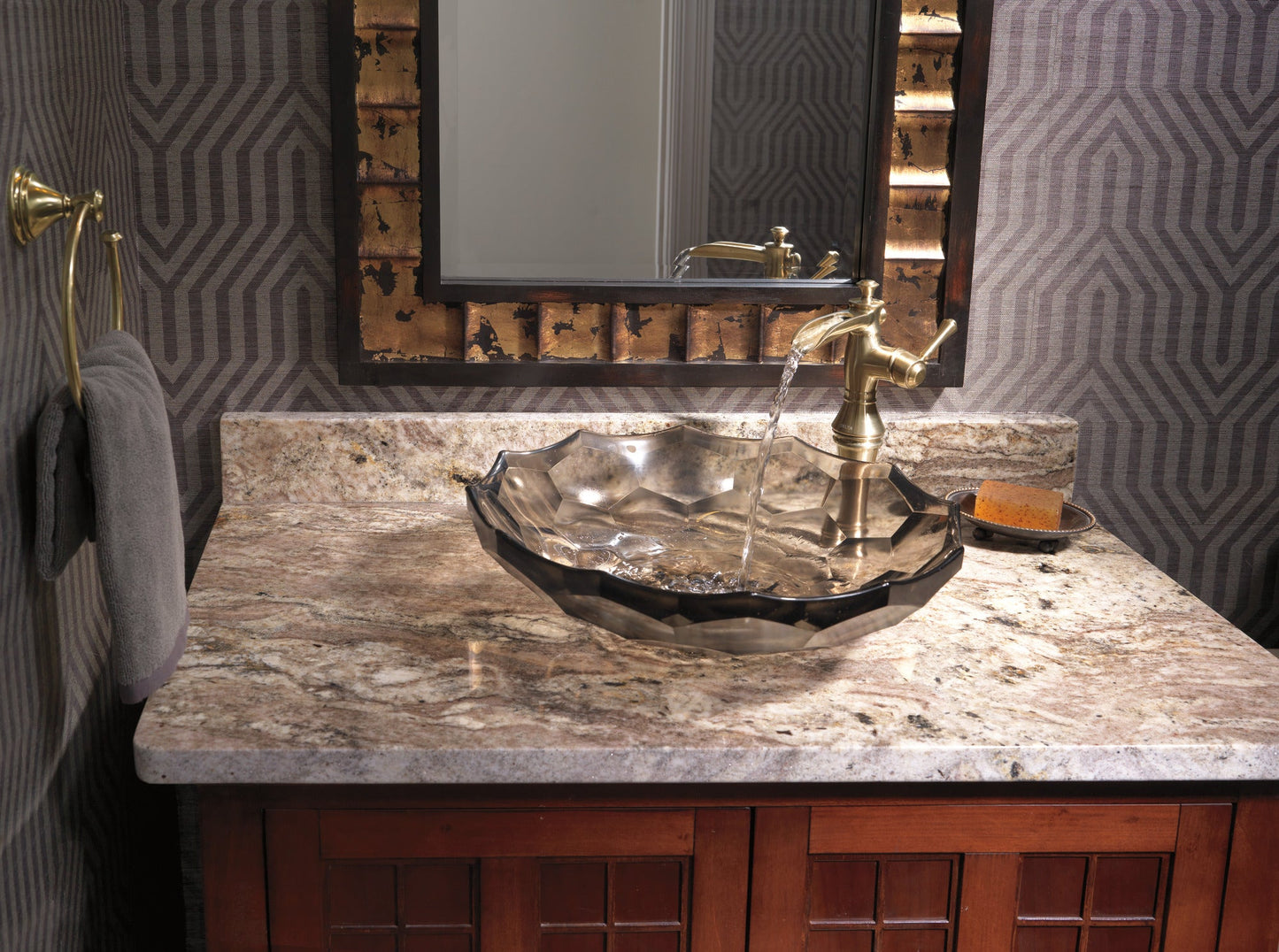Delta Cassidy 798LF Single Handle Channel Vessel Bathroom Faucet