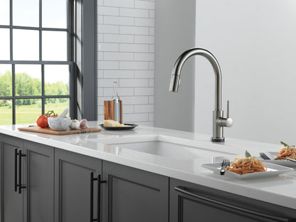 Delta Trinsic 9159TLV VoiceIQ Kitchen Faucet with TouchTouch 2O Technology with Touchless Technology