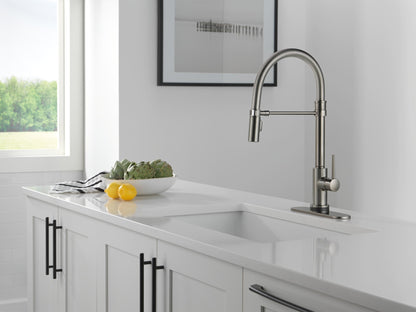 Delta Trinsic 9659TL TouchTouch 2O Technology Kitchen Faucet with Touchless Technology, black stainless - view 4