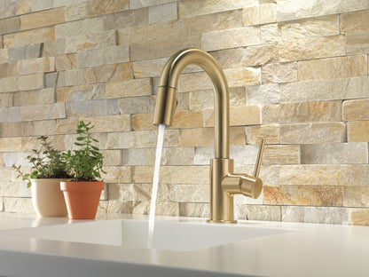 Delta Trinsic 9959 Single Handle Pull-Down Bar / Prep Faucet, champagne bronze - view 4